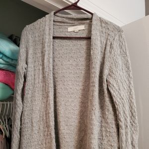 Loft gray cardigan sweater size small